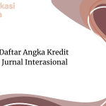 Daftar Angka Kredit Jurnal Internasional